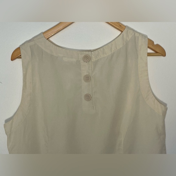 NEXT Women’s Sleeveless Cream Top Natural Material Size 16 Minimalist - Picture 10 of 11